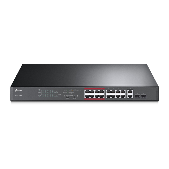 16-Port 10/100Mbps + 2-Port Gigabit Unmanaged PoE Switch 1
