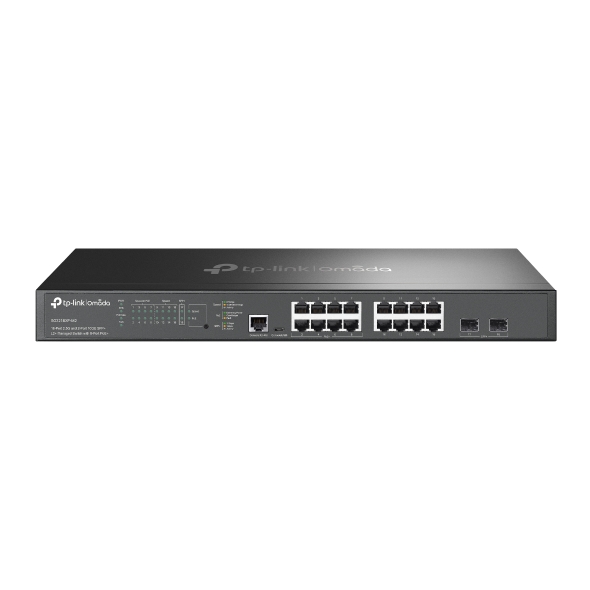 Omada 16-Port 2.5G and 2-Port 10GE SFP+ L2+ Managed Switch with 8-Port PoE+ 1